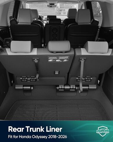 Car Floor Mat for Honda Odyssey 2018–2026 7-Seater Minivan Full Set Floor Mats, Trunk Mat & Door Sill Guards, All-Weather TPE Liners for Cabin & Cargo Protection in Kuwait