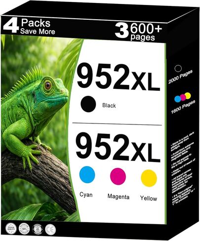 952XL Ink Cartridges Combo Pack Replacement for HP 952 XL Work for OfficeJet Pro 8702 8740 7720 8730 8710 7740 8720 8725 8210 8715 8216 Printers with V23.5.1 Chips ( 4 Pack Cyan Magenta Yellow Black) in Saudi Arabia