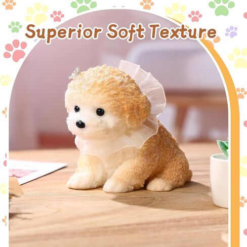 Meooeck Big Handmade Squeeze Dog Stress Relief Large Cute Teddy Squeeze Soft Dog Sensory Kawaii Stress Relief for Adults(Milk Coffee Color) in Kuwait