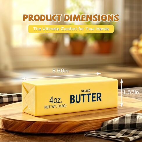 Realistic Soft Butter Stick Fidget Toy,Slow Rebound Cute Butter Squeeze Stress Balls,Slow Rising Portable Squishy for Adults Anxiety & Stress Relief for Adults Office and Party Favor Gift in Saudi Arabia
