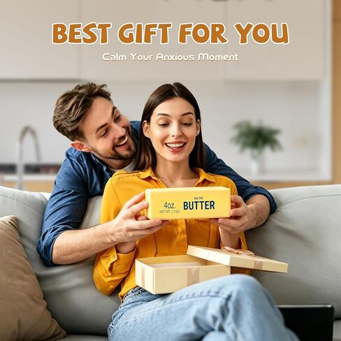 Realistic Soft Butter Stick Fidget Toy,Slow Rebound Cute Butter Squeeze Stress Balls,Slow Rising Portable Squishy for Adults Anxiety & Stress Relief for Adults Office and Party Favor Gift in Saudi Arabia