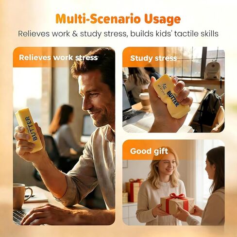 2 Pieces of Slowly Expanding Butter Squeeze Toys, Super Soft Butter-Shaped Slow Rebound Squeeze Toys, Stress and Anxiety Relief Relaxation Toys, Ideal Birthday Party Gifts in Kuwait
