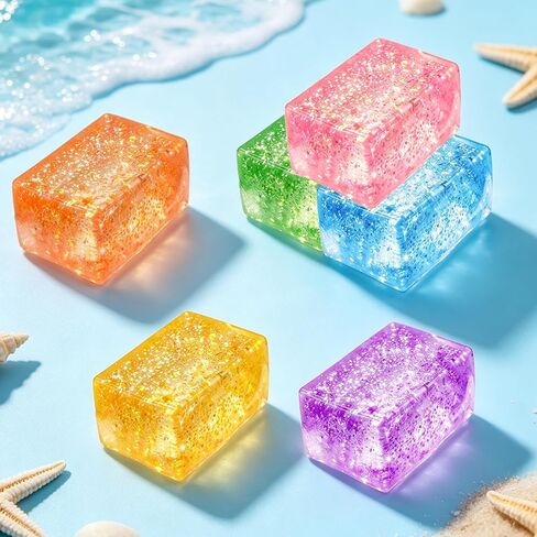 6Pc Ice Stress Cube, Sensory Fidget Toys for Adults and Kids, Stress Ball for Anxiety Stress Relief, Square Squeeze Toys Gifts for Girls Boys Party Favors, Classroom Prizes, Birthday Toy Gift in Saudi Arabia