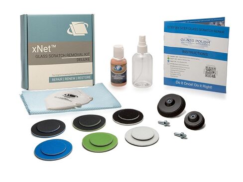 Glass Polish 28003 xNet DIY Glass Scratch Removal Kit for All Glass Surfaces - Ø 3 inch with Drill Attachment in Saudi Arabia