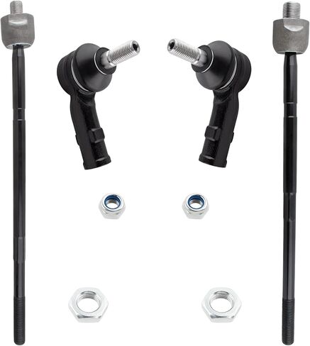 BOXI (مجموعة من 4) أطراف قضيب ربط داخلي + خارجي مناسب لسيارات Volkswagen Cabrio 1999 2000 2001 2002 | يستبدل EV800688 ES800395 ES800399 in Kuwait