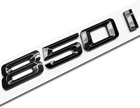 850i خلفي لامع أسود ثلاثي الأبعاد غطاء صندوق السيارة شارة السيارة شعار رقم الملصق لسيارات BMW 8 Series مع دعم لاصق in Kuwait