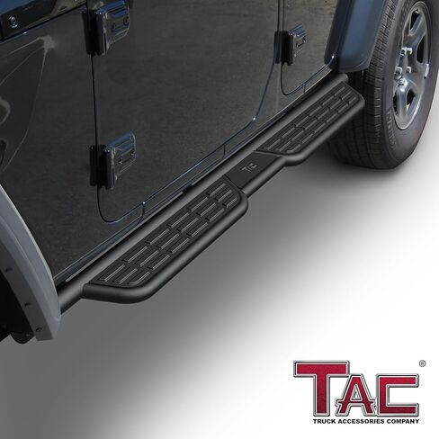 TAC Summit Running Boards Compatible with 2018-2026 Jeep Wrangler JL 4 Door|2021-2024 Wrangler JL 4xe| Side Steps| Nerf Bars| Step Rails| Pickup Truck Off-Road Exterior Accessories| Black (2pcs) in Kuwait