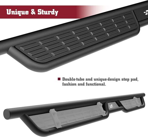 TAC Summit Running Boards Compatible with 2018-2026 Jeep Wrangler JL 4 Door|2021-2024 Wrangler JL 4xe| Side Steps| Nerf Bars| Step Rails| Pickup Truck Off-Road Exterior Accessories| Black (2pcs) in Kuwait