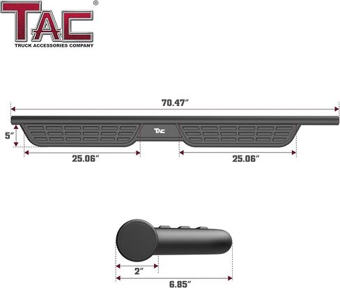 TAC Summit Running Boards Compatible with 2018-2026 Jeep Wrangler JL 4 Door|2021-2024 Wrangler JL 4xe| Side Steps| Nerf Bars| Step Rails| Pickup Truck Off-Road Exterior Accessories| Black (2pcs) in Kuwait