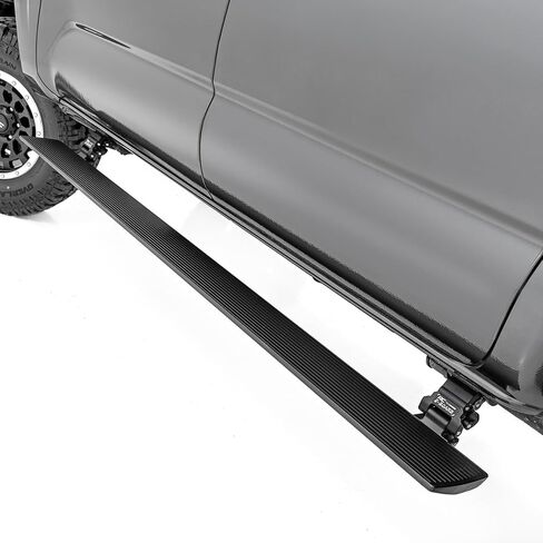 Rough Country Power Running Boards with LED Step Lights for Toyota Tacoma Double Cab 2005-2023 - Dual Motor i-Force Electric Powerstep Board & Retractable Truck Steps in Kuwait