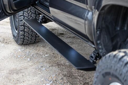 Rough Country Power Running Boards with LED Step Lights for Toyota Tacoma Double Cab 2005-2023 - Dual Motor i-Force Electric Powerstep Board & Retractable Truck Steps in Kuwait