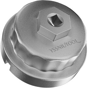 64mm 14 flute Oil Filter Wrench for Toyota, Lexus, Camry, Scion,RAV4,Tundra, Highlander, Sienna and More - Oil Filter Cap Removal Tool for 2.5L to 5.7L Engines