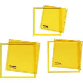 Traceease 90 Degree Angle Square Quilting Template Stencils Set of 3, 3"/4"/5" inches DIY Sewing Quilt Patchwork templates for Quilting-D6