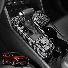 Wood Grain Car Gear Shift Panel Cover Interior Trim Compatible with KIA Sportage Accessories