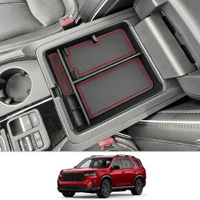 CDEFG 2023 2024 2025 Pilot Center Console Organizer Tray for 2023-2025 Honda Pilot Touring Sport EX-L Elite TrailSport LX Middle Console Armrest Tray Storage Box 2024 Ridgeline Passport Accessory