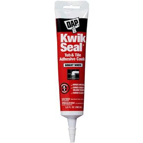 Dap 18001 24 Pack 5.5 oz. Kwik Seal Kitchen and Bath Adhesive Caulk, White
