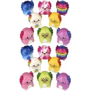 2" Axolotl Micro Squish-16 Pack- Toys for Kids - Slow Rise (Individually Wrapped) Small Fun Foam Squishy 2" – Office, School, Sensory Fidget - Party Favors