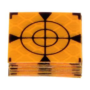 10pcs Survey Reflector Sheets 20mm Self-Adhesive Reflective Tape Survey Target Mark for Total Stations, Yellow