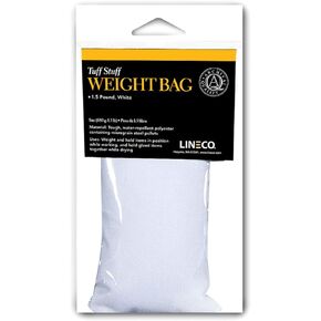 أكياس ثقيلة الوزن من Lineco Tuff Stuff تحتوي على 1.5 رطل من حبيبات الفولاذ الدقيقة، لصنع حقائب رياضية وحقائب دفل، بيضاء، 1.50 رطل.