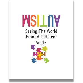 The World From A Different Angle | Autism Awareness Decor | Autism Classroom | Boho Rainbow Decor Classroom | Autism Sign | Autism Art Wall Decor Classroom | Autistic decorations - 8x10 unframed print