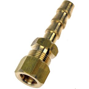 Dorman 800-035.5 Fuel Line Adapter - 3/8 In. Steel Compression to 3/8 In. Nylon Barbed, 5 Pack Universal Fit