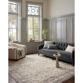 Loloi Magnolia Home by Joanna Gaines x Gigi Ivory/Stone 4'-0" x 6'-0" Accent Rug