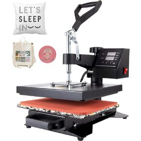 CREWORKS 12x10 Inch Heat Press Machine Professional 360 Swing-Away T-Shirt Press for Shirt, Phone Case, Mouse Pad, Tote Bag, Pillow Case, Coasters, Puzzles, Tiles (12x10 Inch Machine Only)