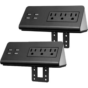 قطعتان من شرائط الطاقة المثبتة على حافة المكتب مع 4 منافذ USB و3 منافذ طاقة تيار متردد للمنزل والمكتب لشحن سطح المكتب in Kuwait