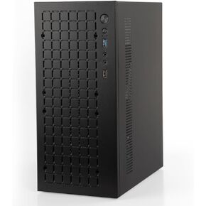 Micro ATX Case PC Case: MATX Case Mini PC ITX Desktop Computer Case Support Micro ATX MATX DTX ITX Mini PC with USB3.0, Support 3.5'' HDD (Black)