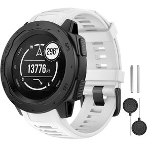 Compatible with Garmin Instinct Band, Soft Silicone Replacement Watch Strap for Garmin Instinct/Instinct 2/Solar/Tactical