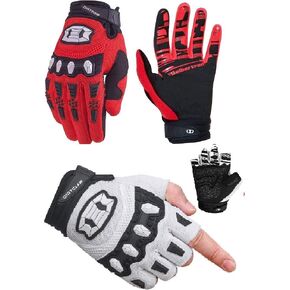 Seibertron Dirtpaw Youth Red L and Dirtclaw Youth White L Gloves