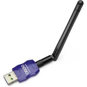 محول بلوتوث طويل المدى من الفئة 1، محول بلوتوث USB للكمبيوتر 5.0+EDR، جهاز استقبال بلوتوث لاسلكي دونجل للسماعات ولوحة المفاتيح وسماعات الرأس، يدعم Win10/8.1/8/7 (نيلي)