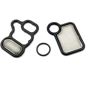 Honda Spool Valve Filter Screen VTC VTEC Solenoid Gasket 15845-RAA-A01 Compatible with CRV Element Civic Si Accord Crosstour TSX RDX 917-176,15815-RAA-A02,91319-PAA-A01(1Set)
