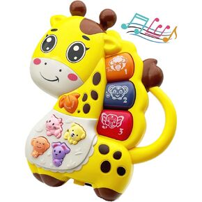 Baby Music Toys 12-18 Months, Animal Baby Piano Musical Light Infant Toys Toddlers Early Education Birthday Gift for 1 2 Year Old Girls Boys (car)