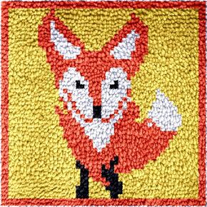 Numptain Latch Hook Kits for Kids,DIY Rug Crafts Cat Pattern Color Printed Canvas,Latch Hook Kits for Beginners Handmade Needlework Crafts Home Decoration,12"x12"