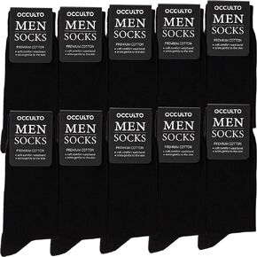 Men Black Dress Socks Pack of 10-20 (Model: Hermann)