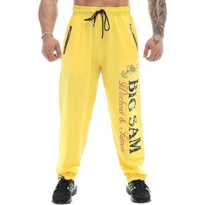 BIG SAM SPORTSWEAR COMPANY Men's Bodybuilding Workout Comfort Design Baggy Muscle Trackpants