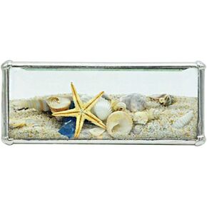 Beach Kaleidoscopes (Pyramid Size 3 inch) Beveled Glass, Hand Soldered, Fill with Choice Seashells and Starfish., sterlized Sand.