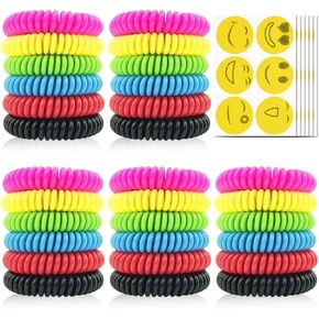 Mosquito Repellent Bracelets 30 Pack, Individually Wrapped Mosquito Repellent Bands, Waterproof Mosquito Repellent Wristbands with 36 Pcs Mosquito Repellent Stickers for Kids Adults Indoor Outdoor