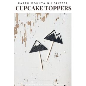 Mountain Cupcake Toppers | Adventure Awaits Baby Shower, Bridal Shower