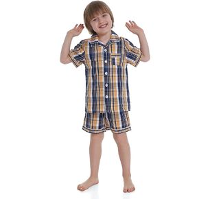Lavenderi Toddle Kids Girls Boys 100% Cotton Short Sleeve Pajama Set, Pajama Short Set for Kids (Size 2 Toddler-14 Years)
