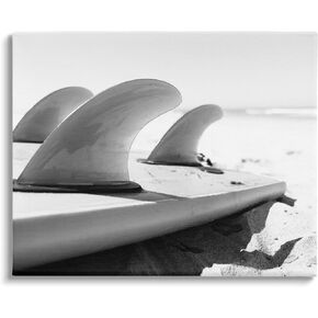 Stupell Industries Surfboard Fins Beach Sports Photography Ocean Coast, Design by Two Smart Blondes