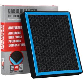 CF11966 Cabin Air Filter with Nutshell Activated Carbon Compatible with Chevy Silverado 1500 2500 3500 HD Cruze Equinox Tahoe Colorado Impala Malibu Blazer Traverse & Buick Cadillac GMC 2016-2024.