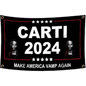 ENMOON Playbois Cartis 2024 US Flag Tapestry 3x5Ft Tapestry Wall Hanging Tapestry Living Room Bedroom Dorm Decor