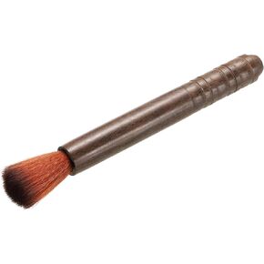 PATIKIL Guitar Cleaner Brush Sandalwood Round Head Guitar String Cleaner Tool for Musical Instrument Dark Brown