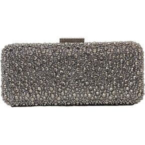 Long Rhinestone Box Evening Bag Women Formal Gathering Party Crystal Clutch Bridal Purse