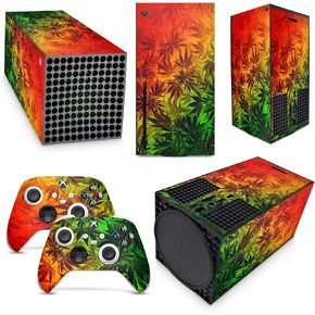 GNG Weed Skins Compatible with Xbox Series X Console Decal Vinal Sticker + 2 Controller Set
