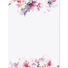 Beach Frame Letter Paper - Set of 25 Tropical Stationery, 8 1/2" x 11", Computer Compatible, Destination Wedding & Bridal Shower Flyers, Invitations