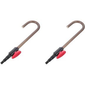 2 Pcs Aquarium Hook Water Changer - Bent Wall Mounted Fish Tank Water Changer with Flow Switch, Aquarium Vacuum Water Filler, Suit for 1/2'', 5/8'' 3/4'' Hose