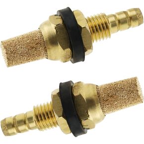 E-outstanding Air Stone 2PCS Aquarium Copper Bubble Stones Fish Tank Bubble Diffuser Cylinder with 4mm Copper Air Nozzle and Rubber Ring Airstones